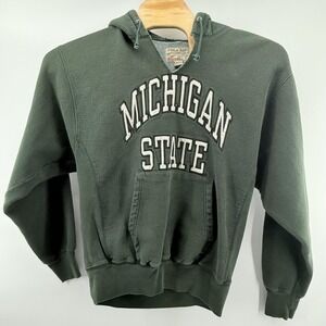 Michigan State Spartans MSU Sweatshirt Mens Large Green Football Steve & Barrys